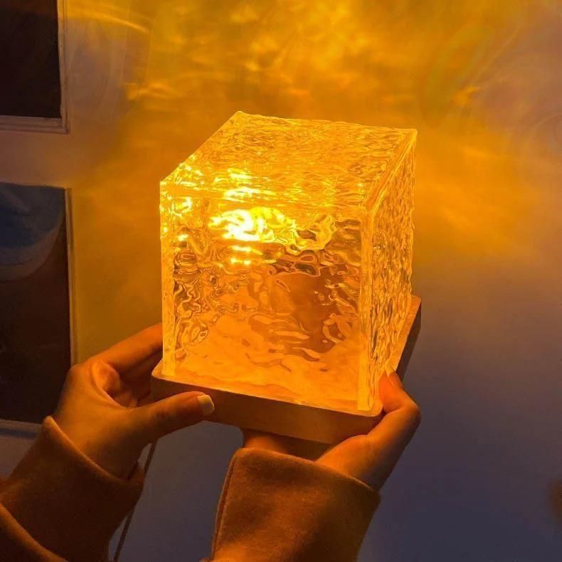 Rotating Water Night Light Aura Lamp
