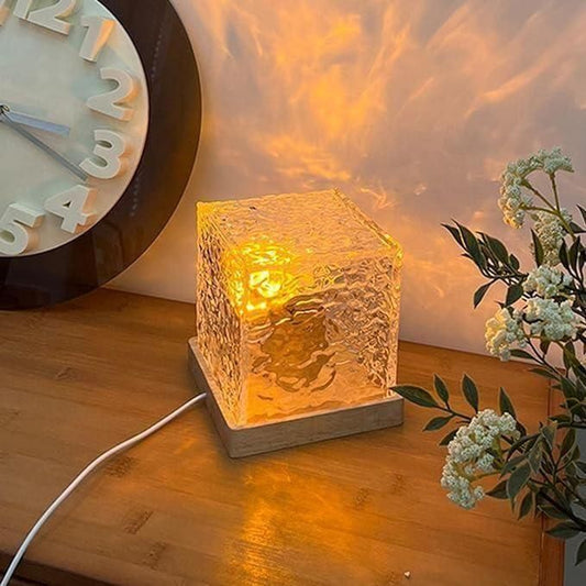 Rotating Water Night Light Aura Lamp