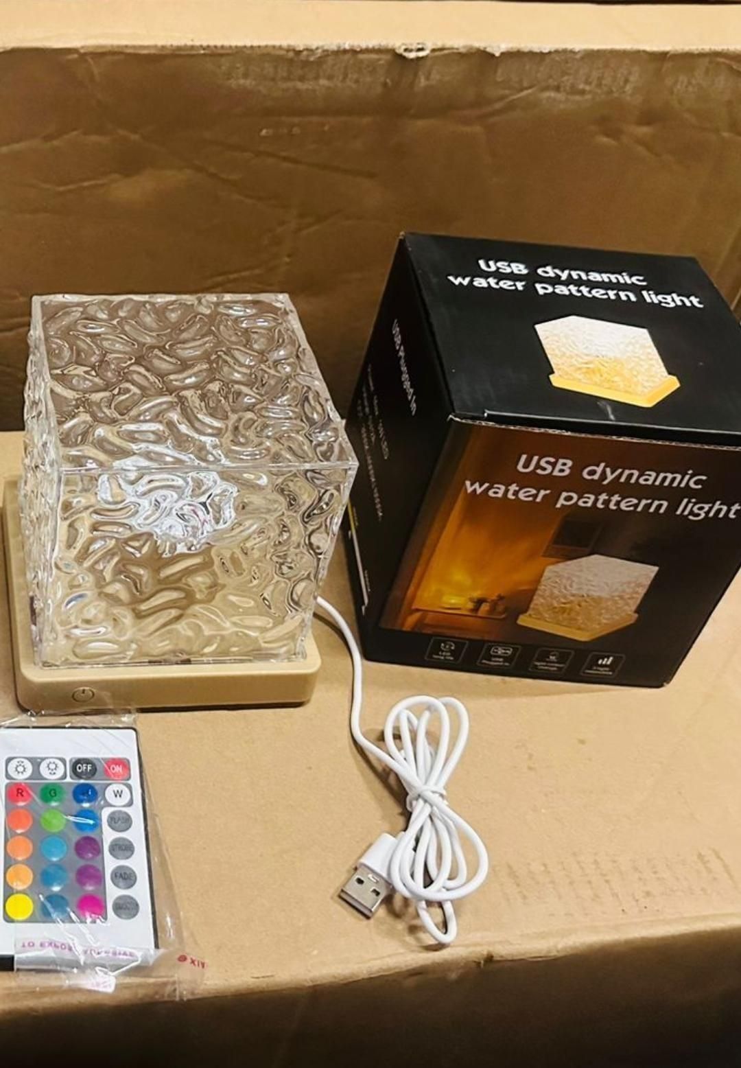 Rotating Water Night Light Aura Lamp