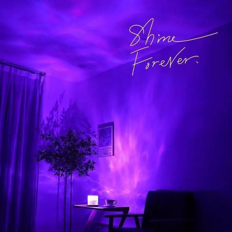 Rotating Water Night Light Aura Lamp