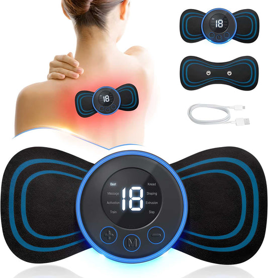 Mini Electric Massager with 8 Modes and 19 Strength Levels, Rechargeable