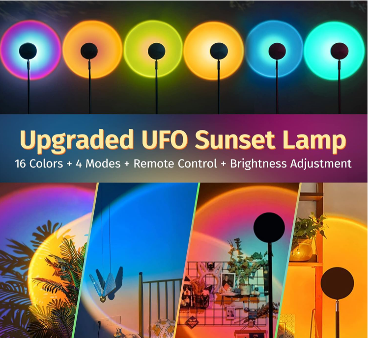 16 Colour Changing Sunset Projection Lamp