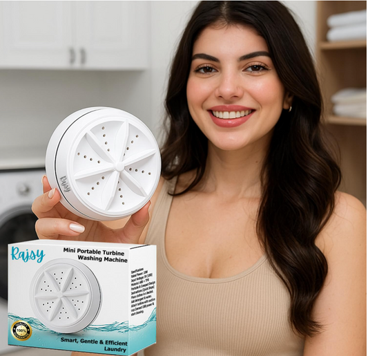 2In1 Mini Washing Machine Portable Rotating Ultrasonic Turbine Washer