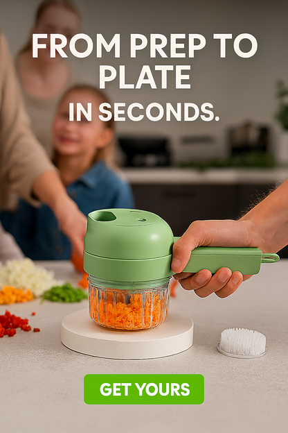 4 in 1 Portable Electric Vegetable Cutter Set