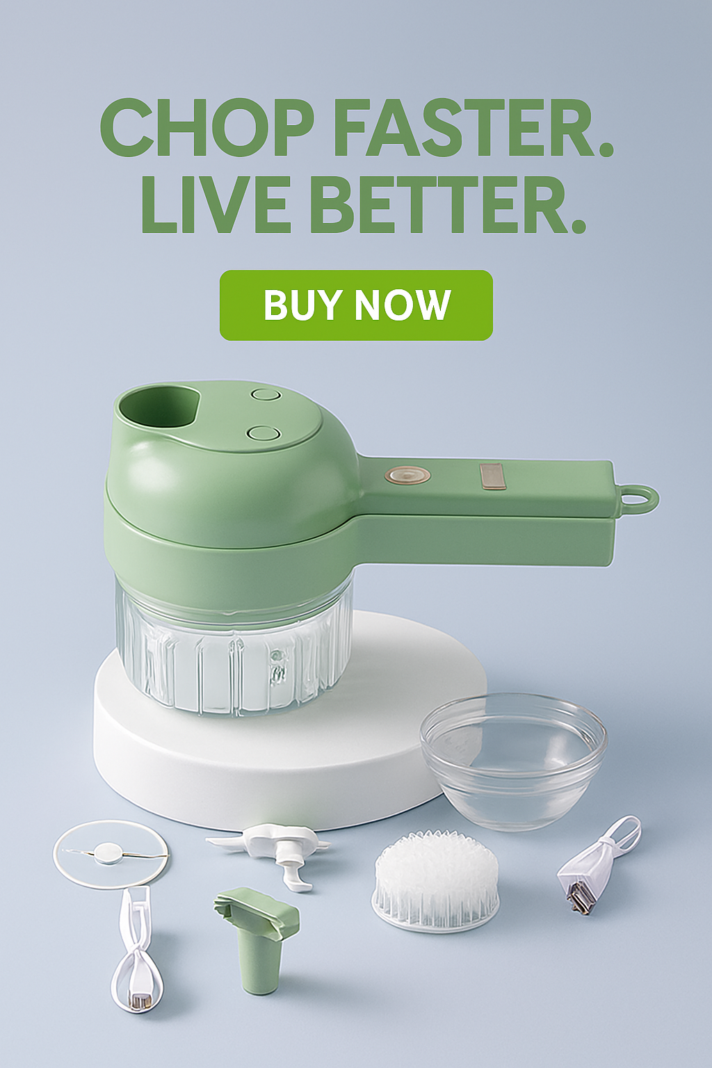 4 in 1 Portable Electric Vegetable Cutter Set