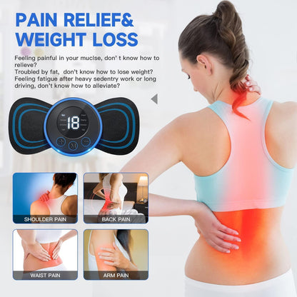 Mini Electric Massager with 8 Modes and 19 Strength Levels, Rechargeable