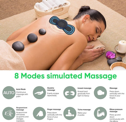 Mini Electric Massager with 8 Modes and 19 Strength Levels, Rechargeable