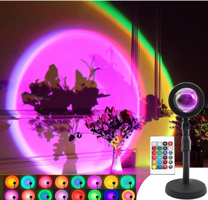 16 Colour Changing Sunset Projection Lamp