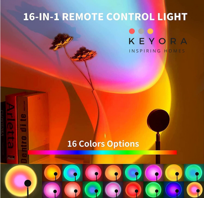16 Colour Changing Sunset Projection Lamp
