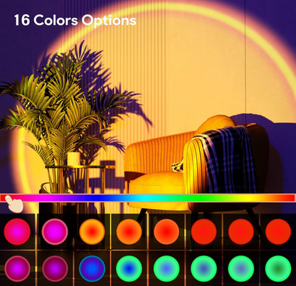 16 Colour Changing Sunset Projection Lamp
