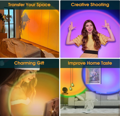 16 Colour Changing Sunset Projection Lamp