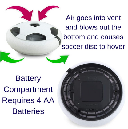 Magic Air Soccer Ball with Flashing Colored LED Lights