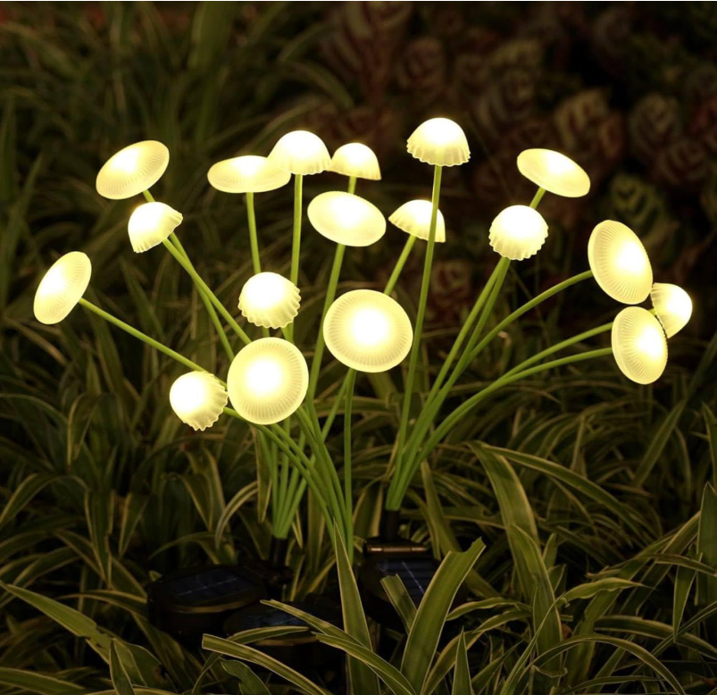 8 Solar LED Mushroom Garden Solar Light