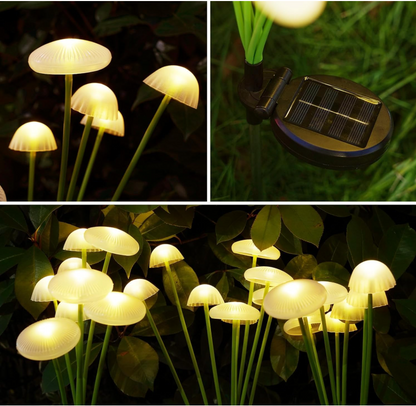 8 Solar LED Mushroom Garden Solar Light