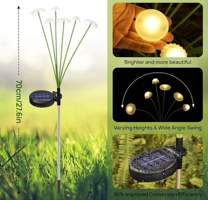 8 Solar LED Mushroom Garden Solar Light