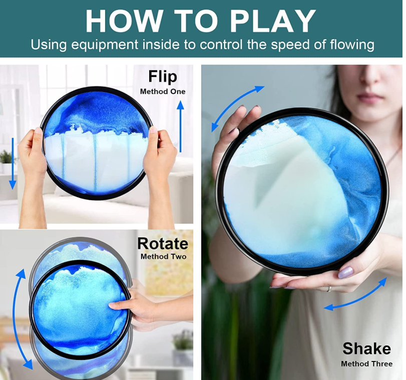 Relaxing Kinetic Sandscape Art Table Desk