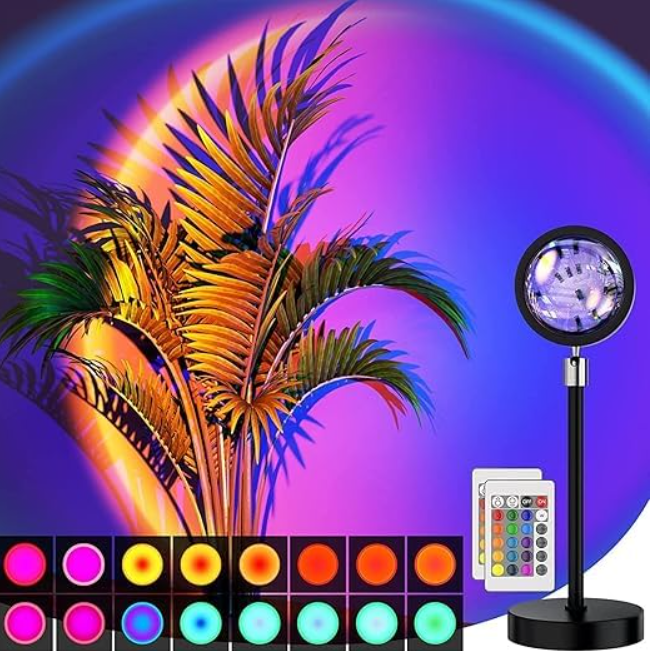 16 Colour Changing Sunset Projection Lamp