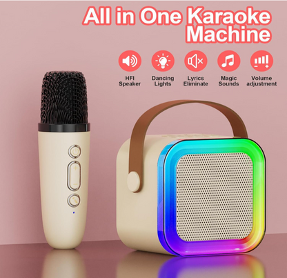 Mini Karoke Bluetooth Speaker With 2 Mic