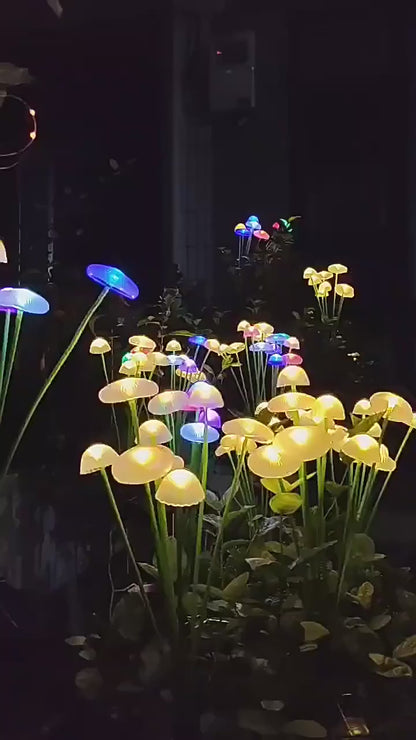 8 Solar LED Mushroom Garden Solar Light