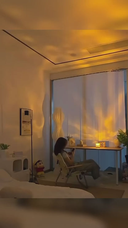 Rotating Water Night Light Aura Lamp